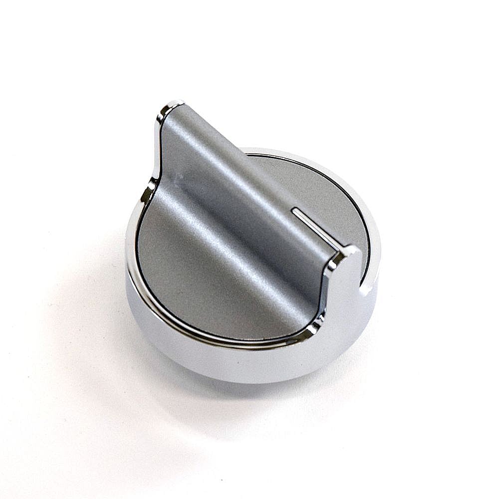 Part #wpw10646805, Cooktop Burner Knob (Stainless) (Replaces W10646805) / 2.25 x 2.25 x 2.00
