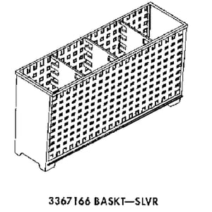 Dishwasher Silverware Basket WP8539066