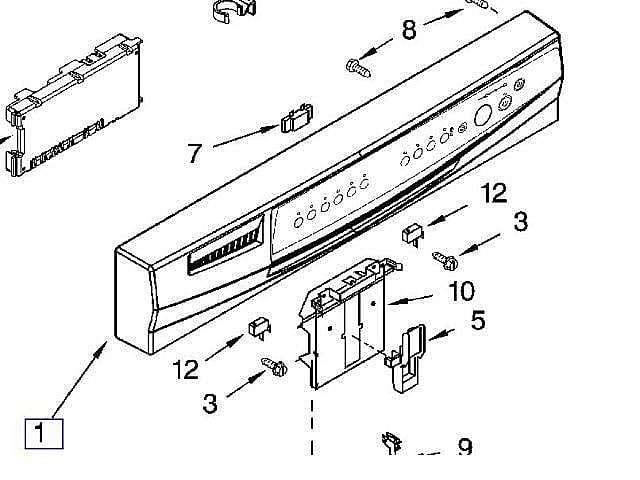 Photo of Dishwasher Control Panel from Repair Parts Direct