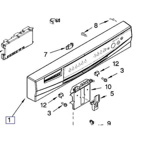 Dishwasher Control Panel (replaces 3385744) WP3385744