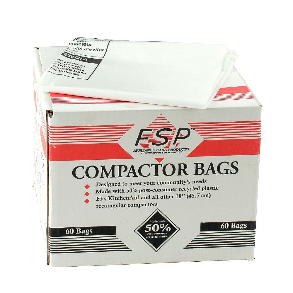 Whirlpool Trash Compactor Bags Part #4318939, Package Of 60