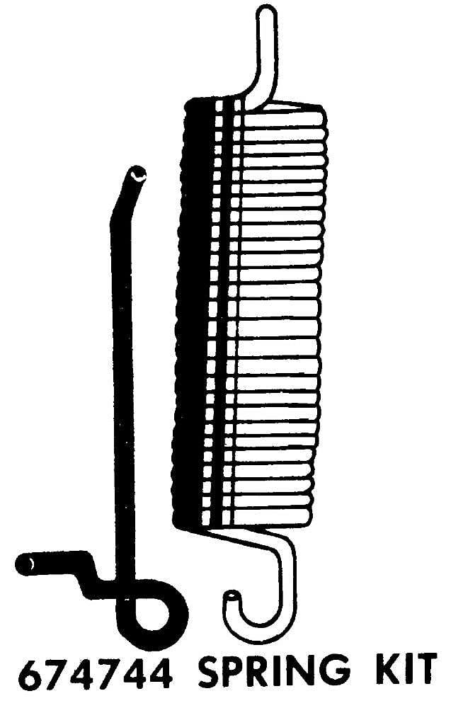 Part #674744, Dishwasher Door Spring Kit | 5.25 x 3.00 x 0.75