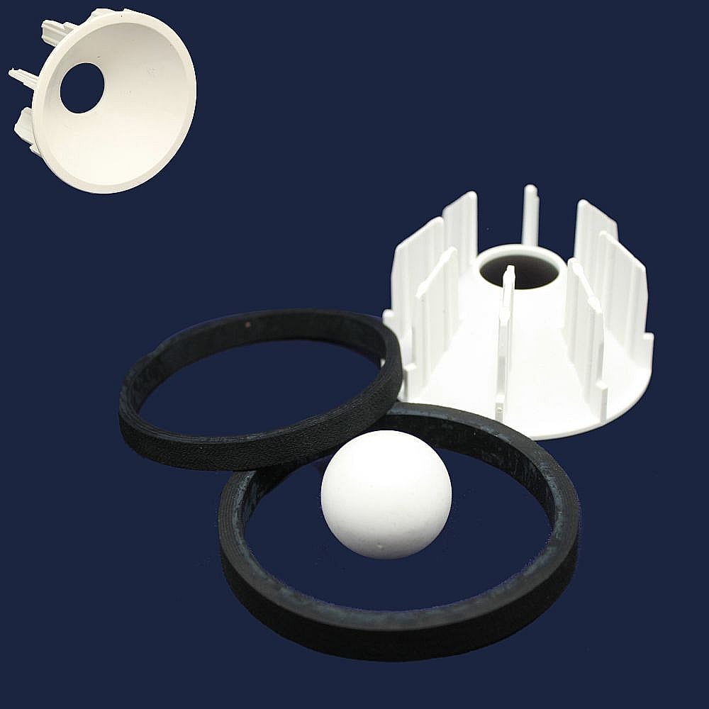 Part #8193860, Whirlpool Dishwasher Check Ball And Funnel Assembly / 2.75 x 2.75 x 1.75