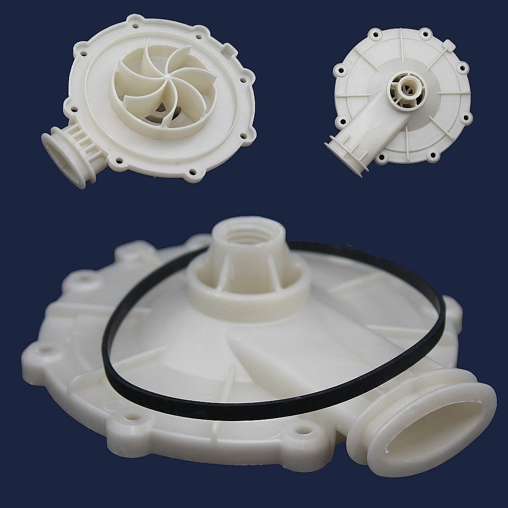 Part #8194582, Dishwasher Pump Outlet And Seal (Replaces 9742973) / 6.62 x 5.37 x 0.37