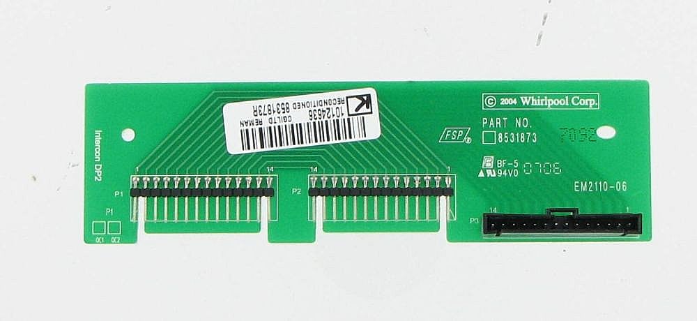 Photo of Part #wp8531873R, Refurbished Dishwasher Interconnect Board | 8.00 x 3.00 x 2.00 from Repair Parts Direct