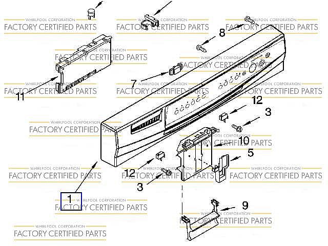 Photo of Dishwasher Control Panel from Repair Parts Direct