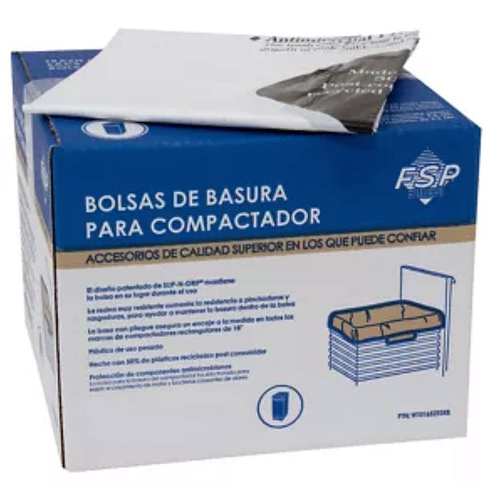 Part #w10165294Rb, Trash Compactor Bag, 60-Pack (Replaces 4318922Rb, 4318922Rbca) / 9.75 x 9.75 x 7.75
