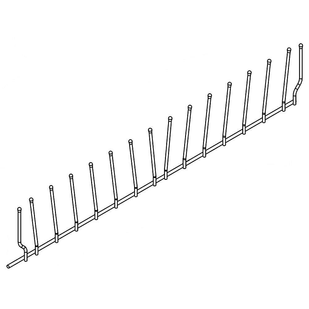 Part #w10194862, Dishwasher Fold-Down Tine Row / 20.37 x 3.00 x 2.75