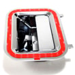 Handle (silver) for KitchenAid KUDE60HXSS3 - Part W10195552