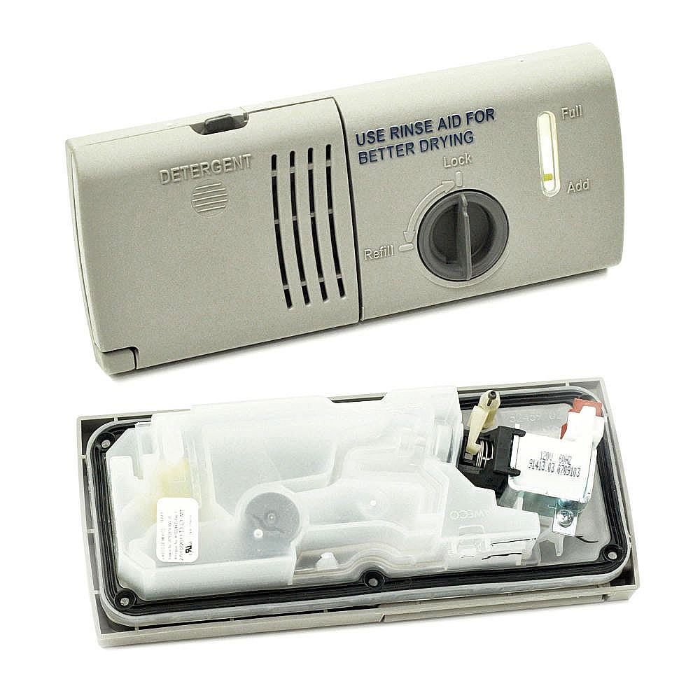 Part #wpw10224430, Dishwasher Detergent Dispenser Assembly (Replaces W10224430, Wpw10195411) / 8.40 x 3.75 x 2.00