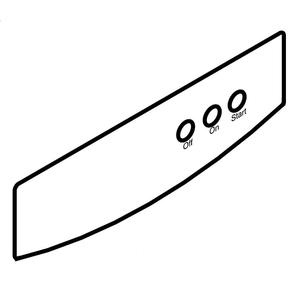 Part #w10318815, Trash Compactor Control Panel Insert (Bisque) / 12.00 x 2.50 x 0.10