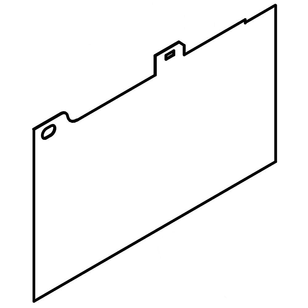 Part #w10319030, Dishwasher Detergent Dispenser Shield / 10.00 x 0.25 x 6.00
