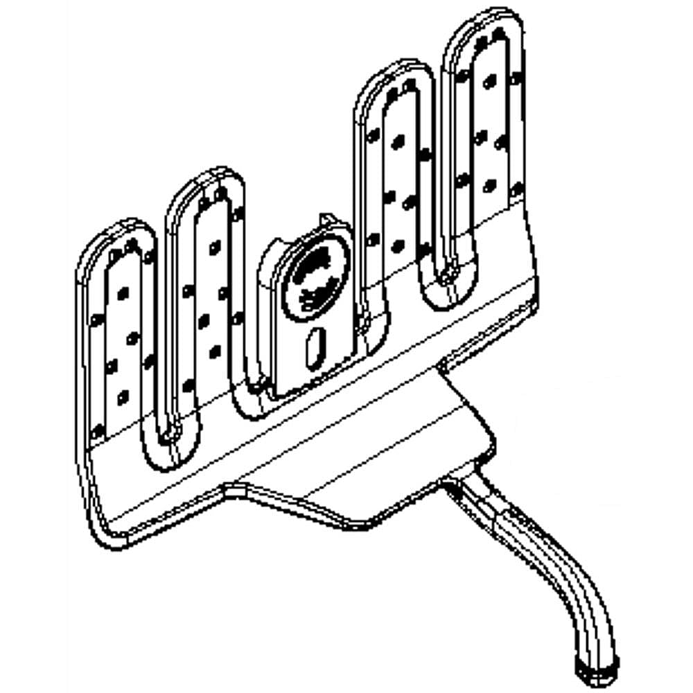 Part #w10332101, Dishwasher Turbo Wash Manifold Assembly / 8.00 x 13.00 x 7.25