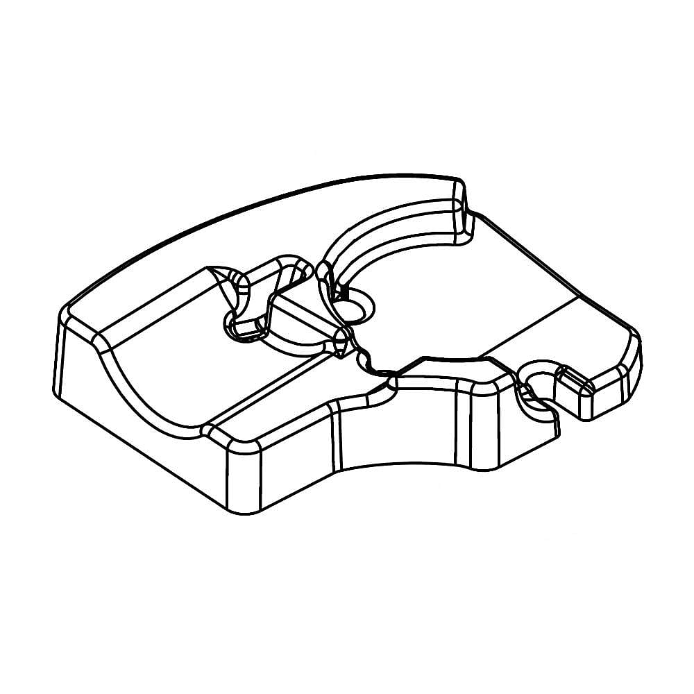 Kenmore Part #w10350335, Dishwasher Sump Damper | 6.50 x 5.50 x 1.25