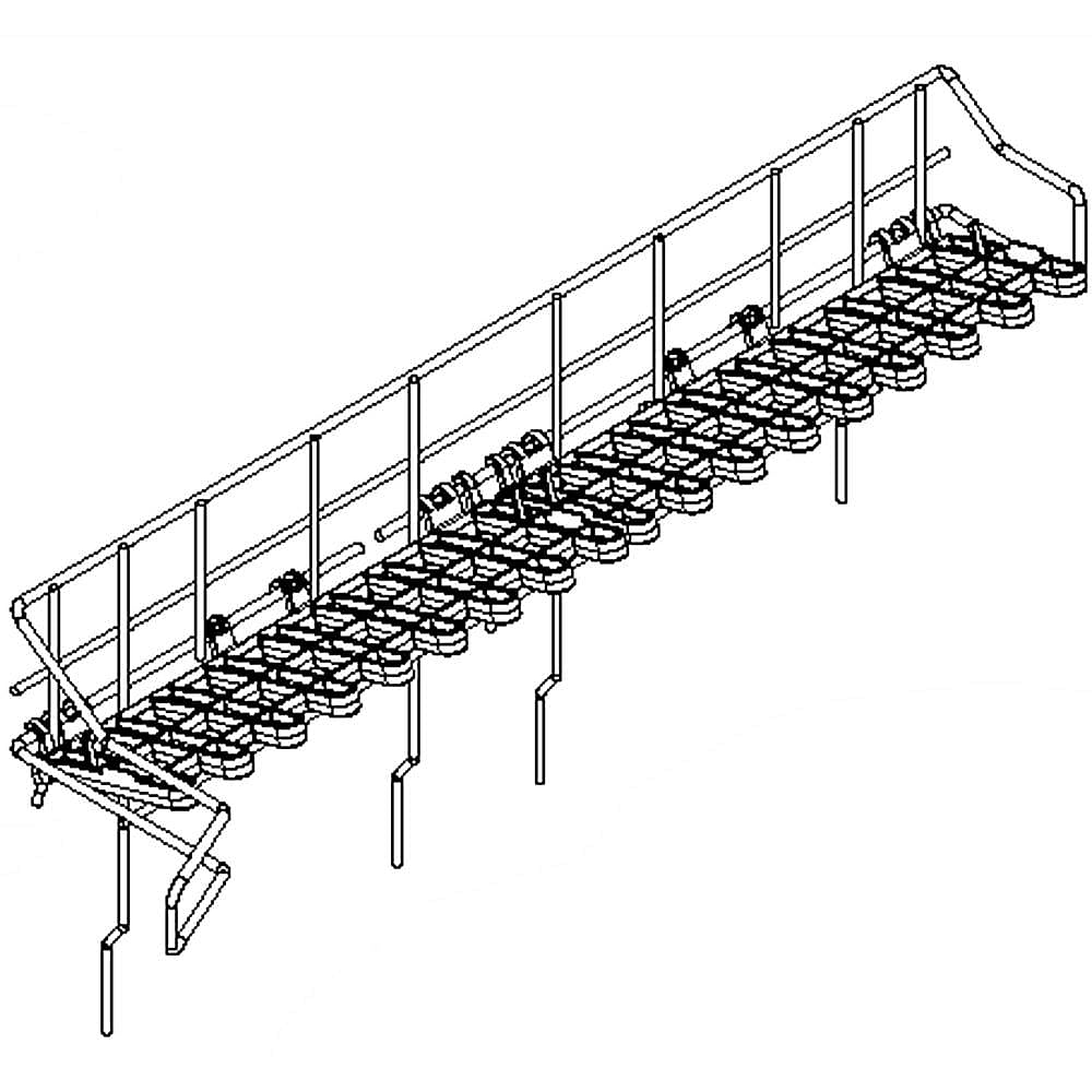 Part #w10401484, Cup Shelf / 18.00 x 4.00 x 4.00