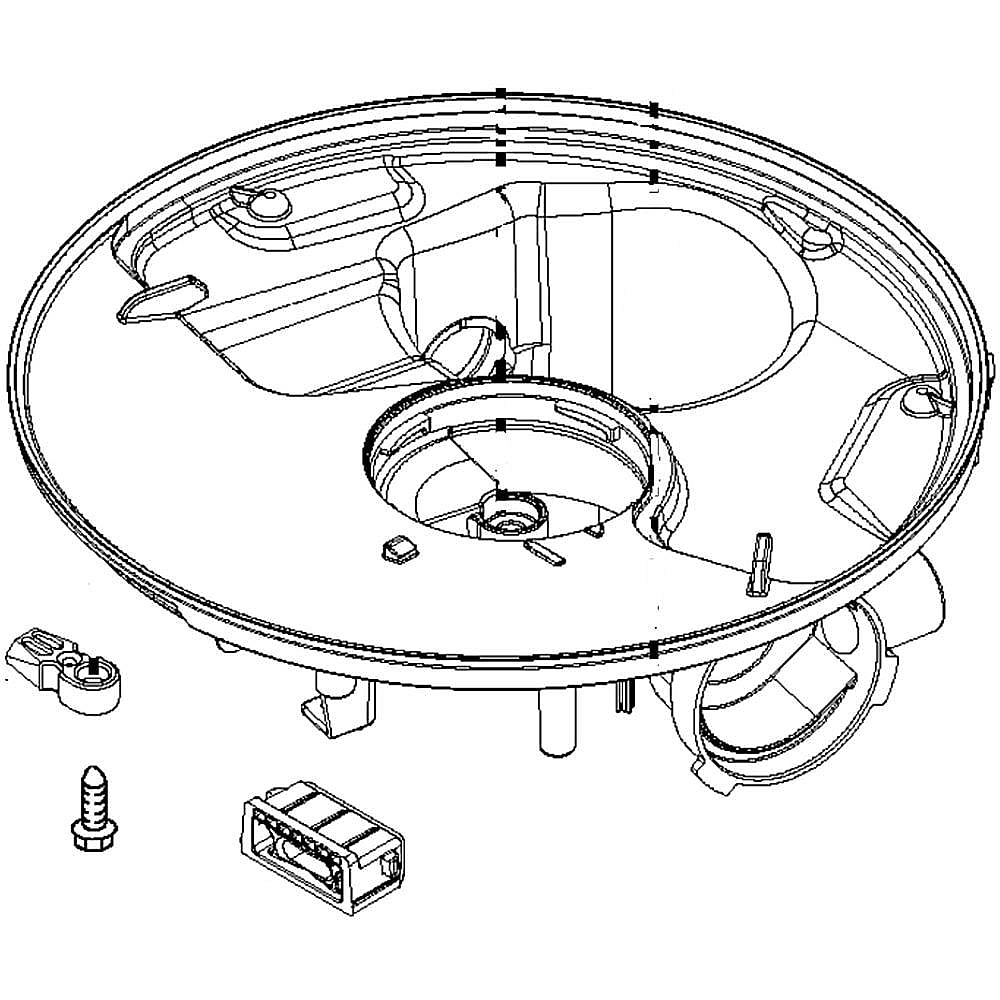 Part #w10482461, Dishwasher Sump / 12.50 x 10.00 x 6.50