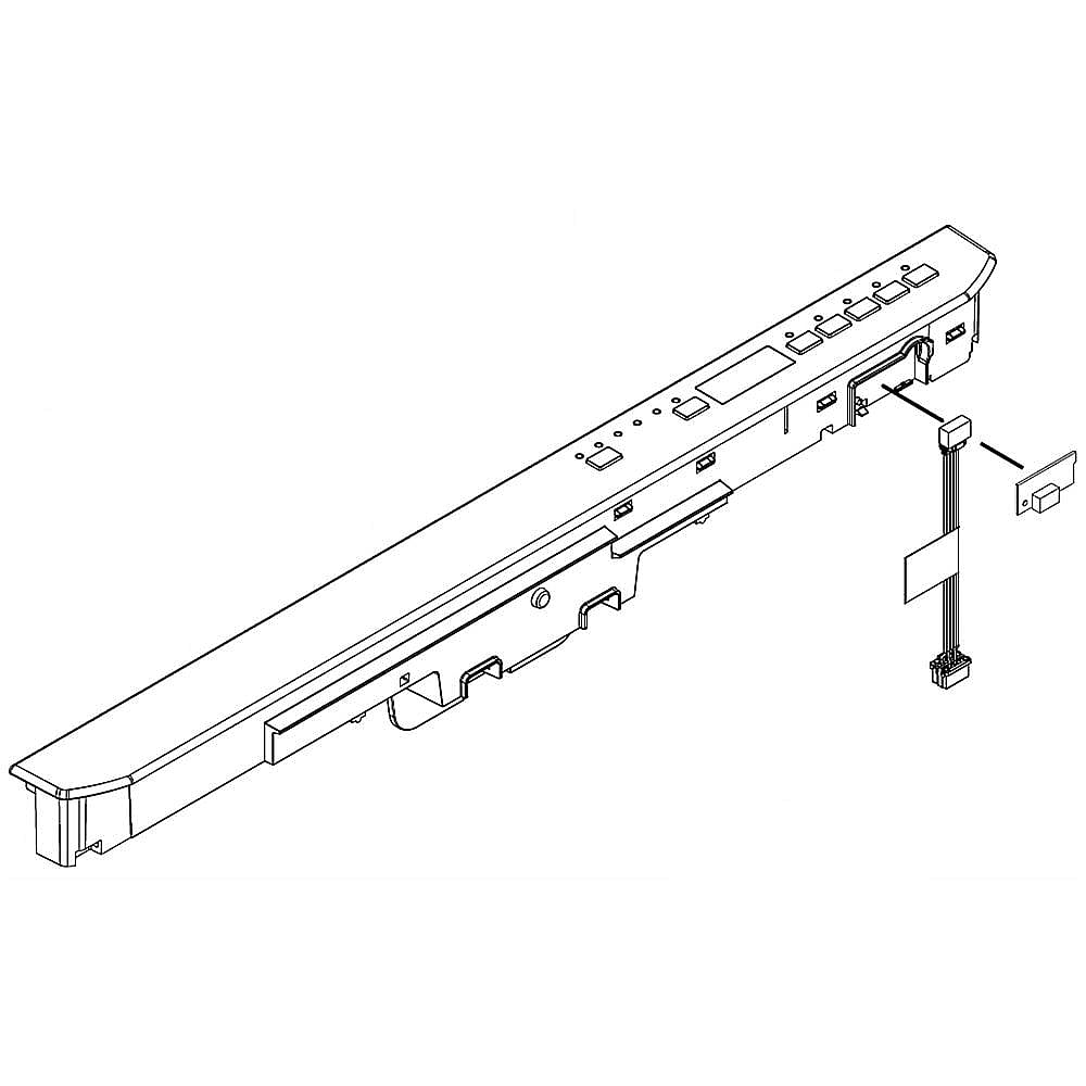 Part #w10620448, Dishwasher Control Panel Assembly / 24.00 x 4.50 x 4.00