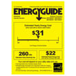 Dishwasher Energy Guide for Whirlpool WDF520PADB0 - Part W10656410