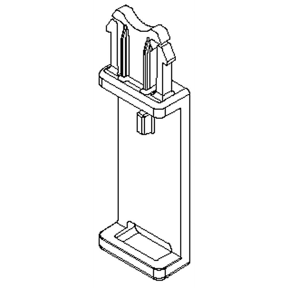 Part #w10669957, Dishwasher 3D Wash Feed Tube Bracket / 3.50 x 1.01 x 0.25