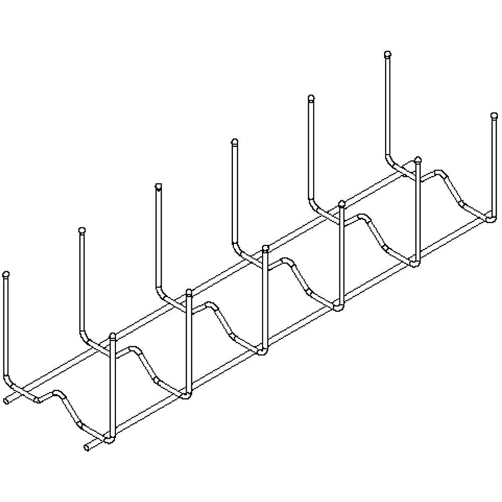 Photo of Whirlpool Part #w10671927, Tine Slide | 15.00 x 4.10 x 3.75 from Repair Parts Direct