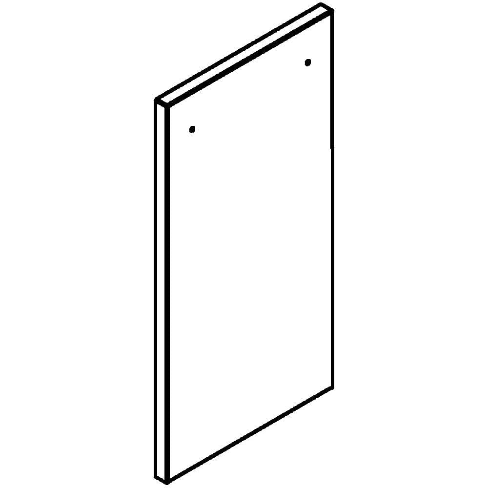 Part #w10714560, Trash Compactor Drawer Outer Panel (Black) / 29.25 x 15.00 x 1.50