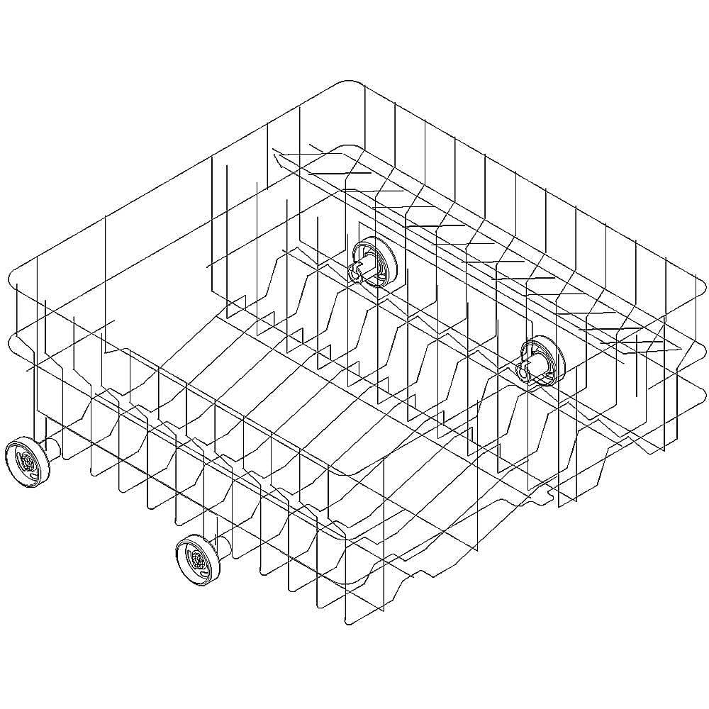 Part #w10717692, Dishwasher Dishrack, Upper / 21.00 x 18.50 x 10.62