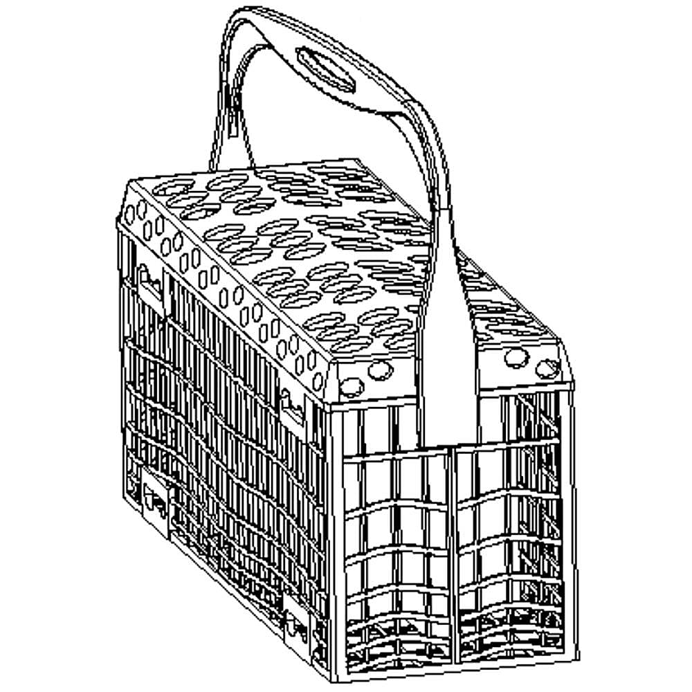 Part #w10717694, Dishwasher Silverware Basket / 9.00 x 9.00 x 3.25