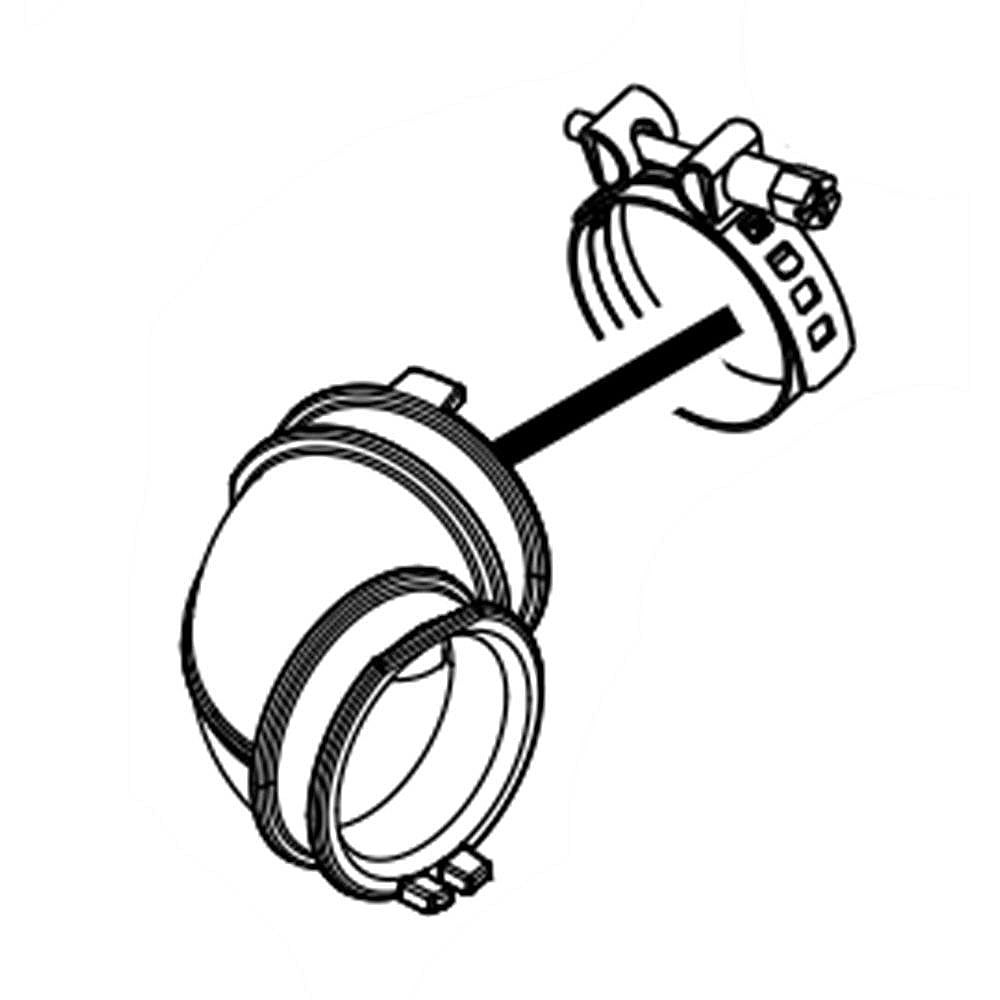 Part #w10730897, Dishwasher Hose / 4.00 x 3.50 x 1.75