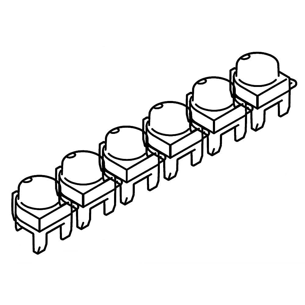 Jenn-Air Part #w10736454, Button | 4.50 x 1.75 x 0.75