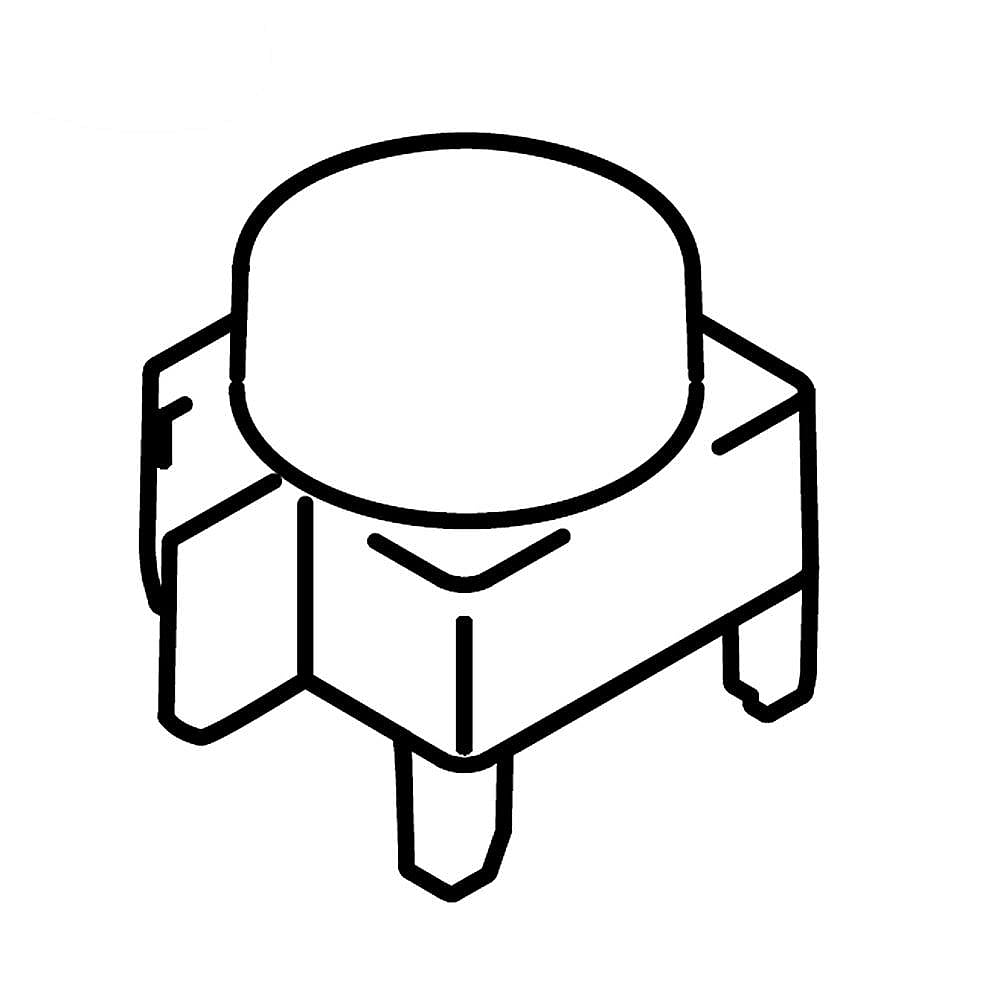Jenn-Air Part #w10736456, Button | 1.00 x 0.75 x 0.75