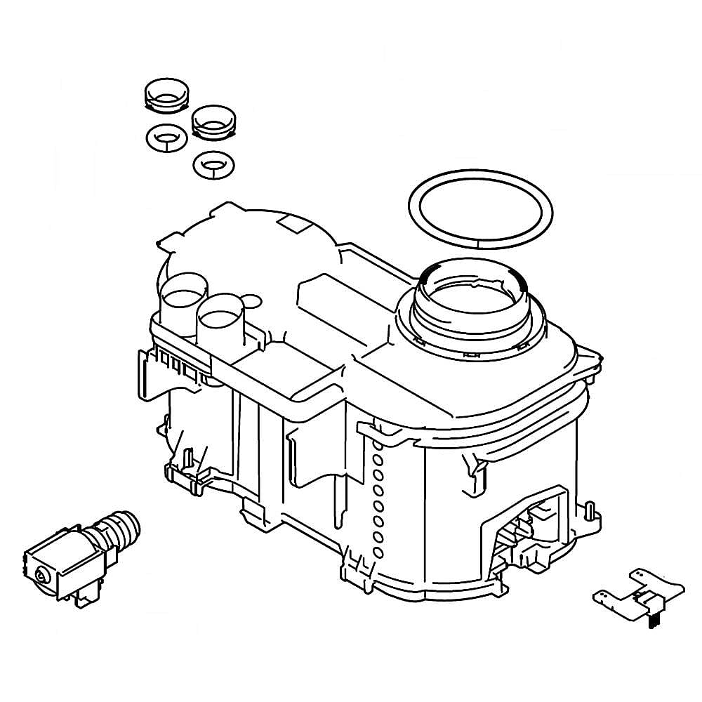 Part #w10736502, Tank Dish / 11.00 x 10.00 x 7.75