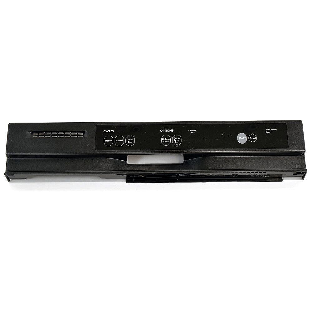 Part #w10757829, Dishwasher Control Panel (Black) (Replaces 8531239) / 6.00 x 3.44 x 27.19