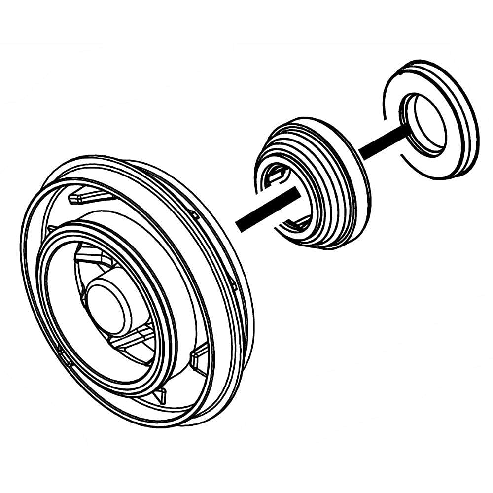 Part #w10783130, Dishwasher Impeller Kit (Replaces W10713294, W10730895) / 2.00 x 2.00 x 0.50