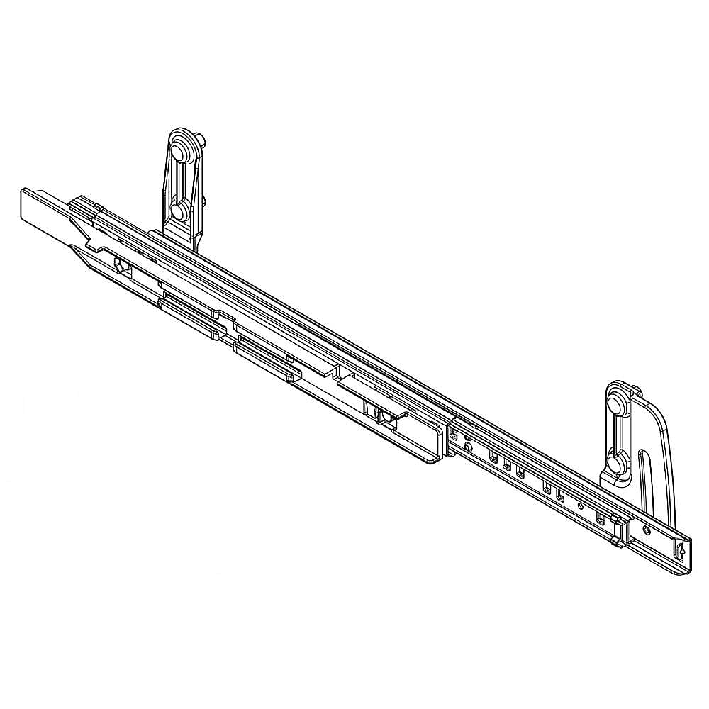 Part #w10822166, Dishwasher Lower Dishrack Slide Rail, Right | 3.44 x 2.82 x 23.94