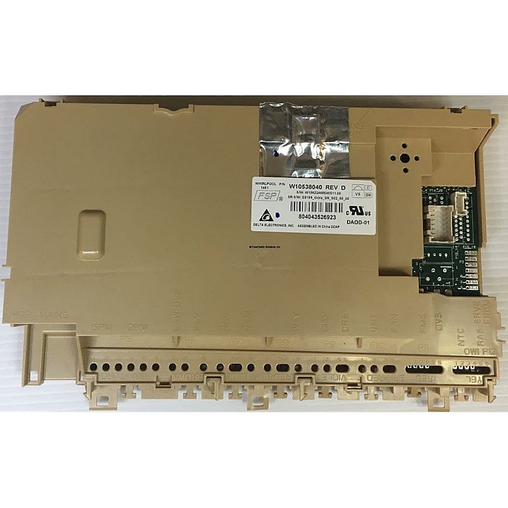 Part #w10866116R, Refurbished Dishwasher Electronic Control Board | 8.50 x 6.30 x 4.80