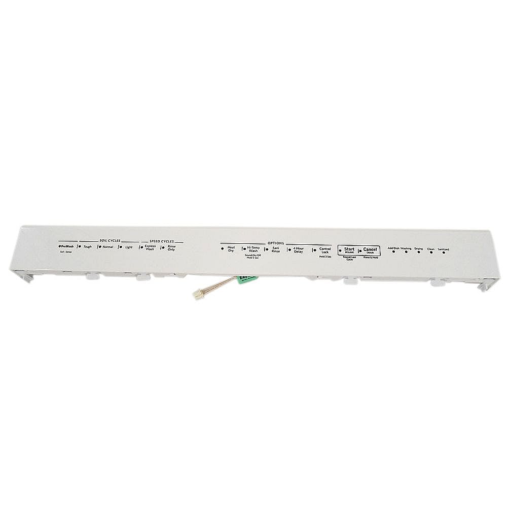Part #w10891911, Dishwasher Control Panel (White) / 3.44 x 2.82 x 30.94