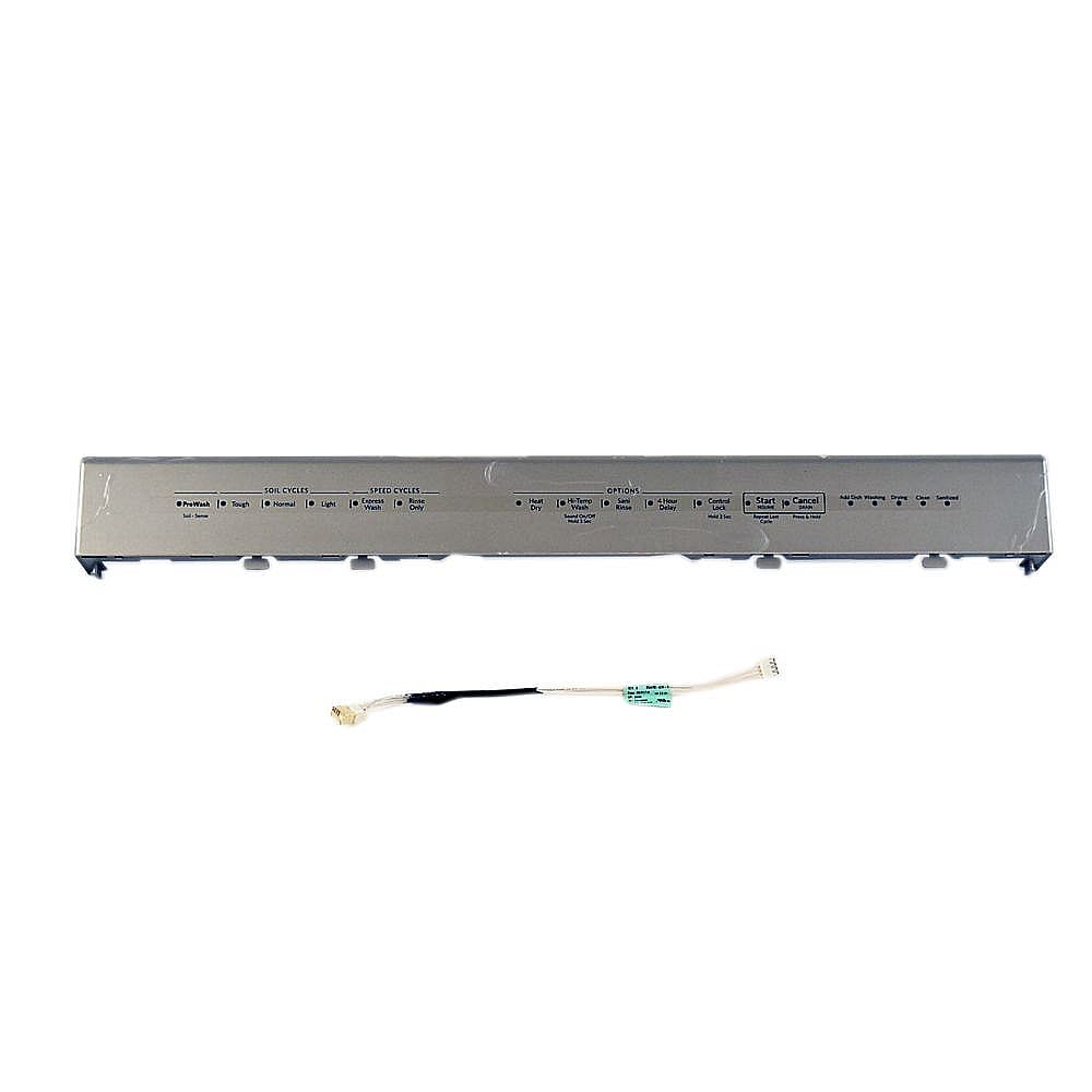 Part #w10891912, Dishwasher Control Panel Assembly (Stainless) / 3.44 x 2.82 x 30.94