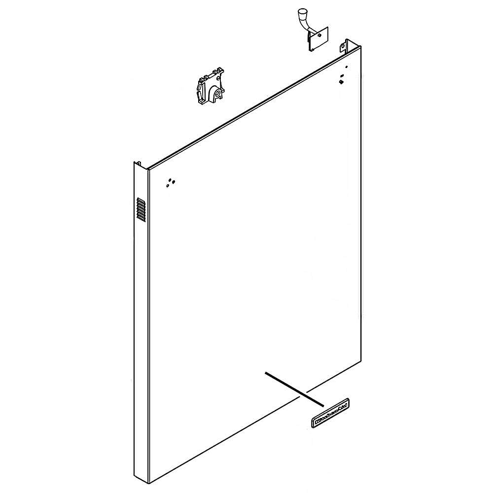 Dishwasher Door Outer Panel Assembly (Black Stainless)