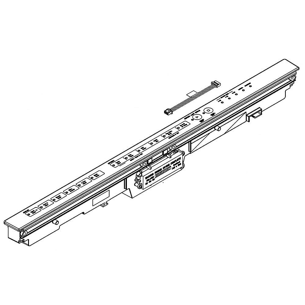 Part #w10901801, Dishwasher Control Panel Assembly | 3.44 x 2.82 x 30.94
