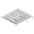 Dishwasher Third Level Dishrack for KitchenAid KDTE204KBS1 - Part W10903206
