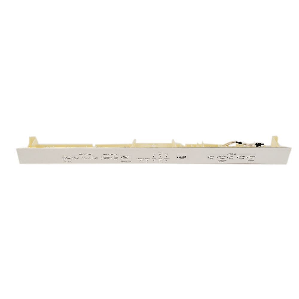 Part #w10903577, Dishwasher Control Panel Assembly (White) | 3.44 x 2.82 x 30.94