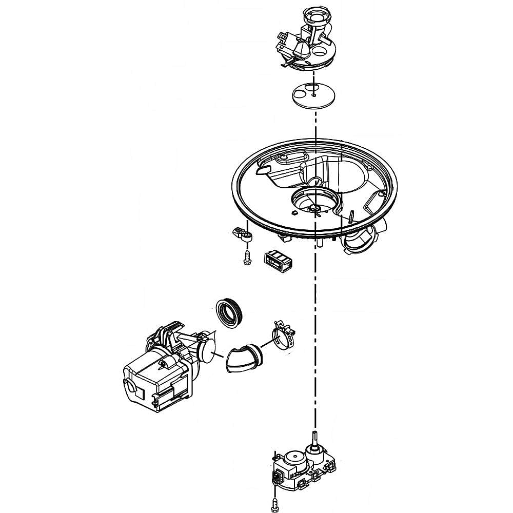 Part #w10907620, Dishwasher Pump And Motor Assembly / 16.00 x 15.00 x 9.88