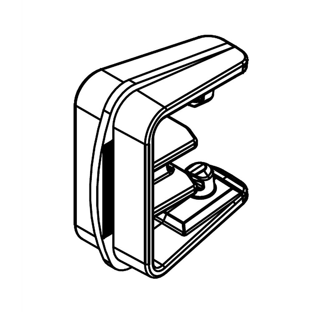 Part #w11545307, Dishwasher Dishrack Slide Rail Stop (Replaces W11084874) / 1.25 x 1.00 x 1.00