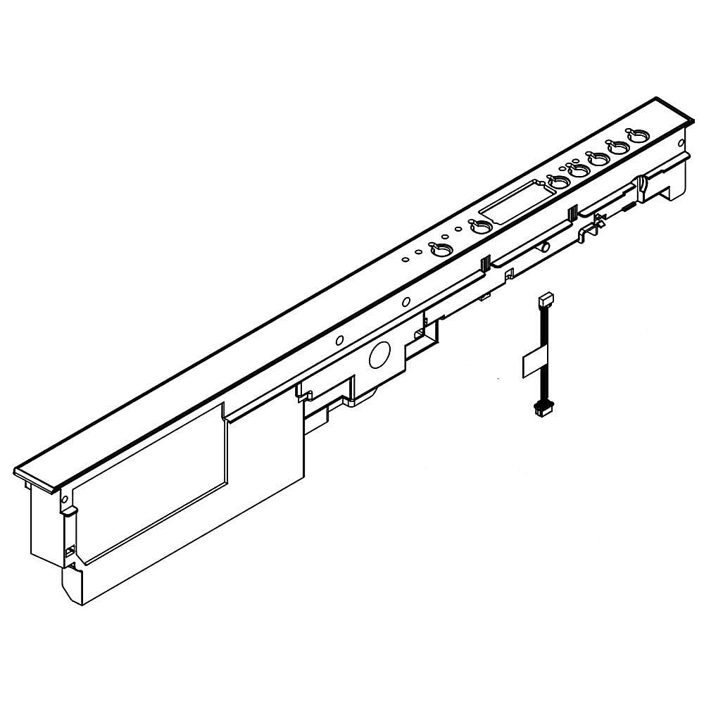 Part #w11085688, Dishwasher Control Panel Assembly (Black) / 3.44 x 2.82 x 30.94