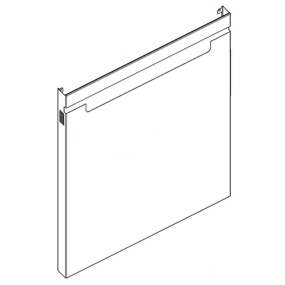 Part #w11088097, Dishwasher Door Outer Panel Assembly (Stainless) / 34.07 x 3.32 x 25.94