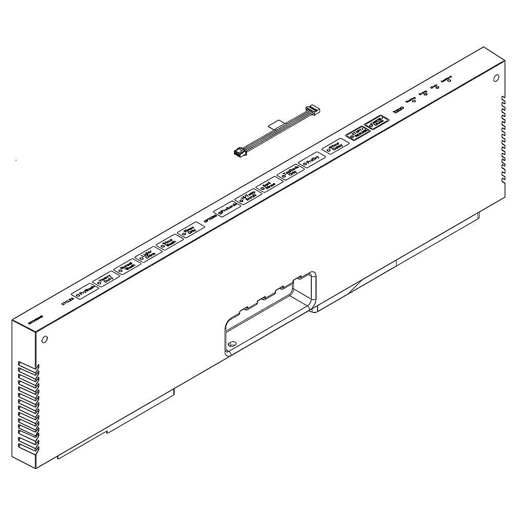 Part #w11105144, Dishwasher Control Panel And Overlay / 6.82 x 4.32 x 31.44
