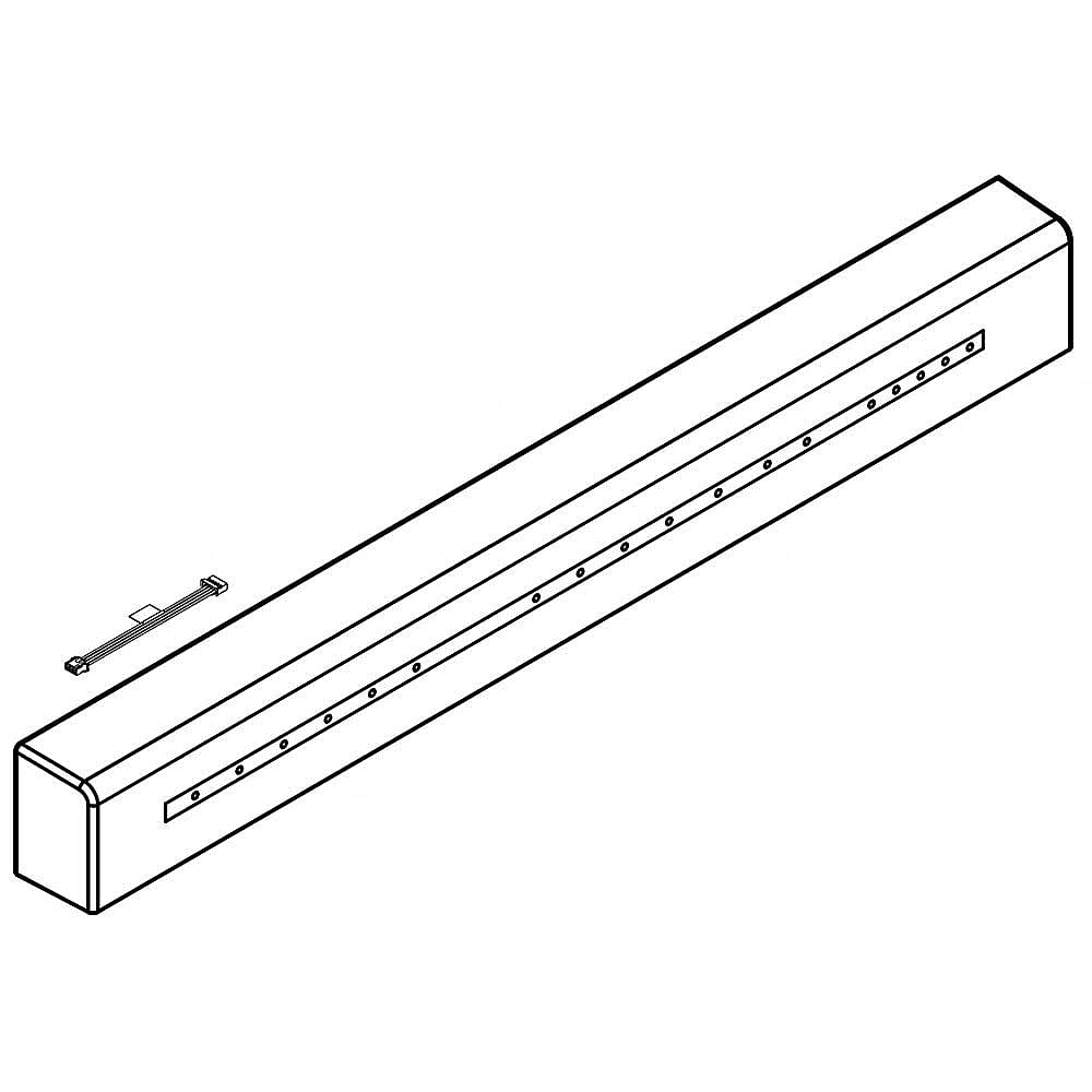 Part #w11105848, Dishwasher Control Panel And Overlay (Stainless) / 5.07 x 3.44 x 27.19