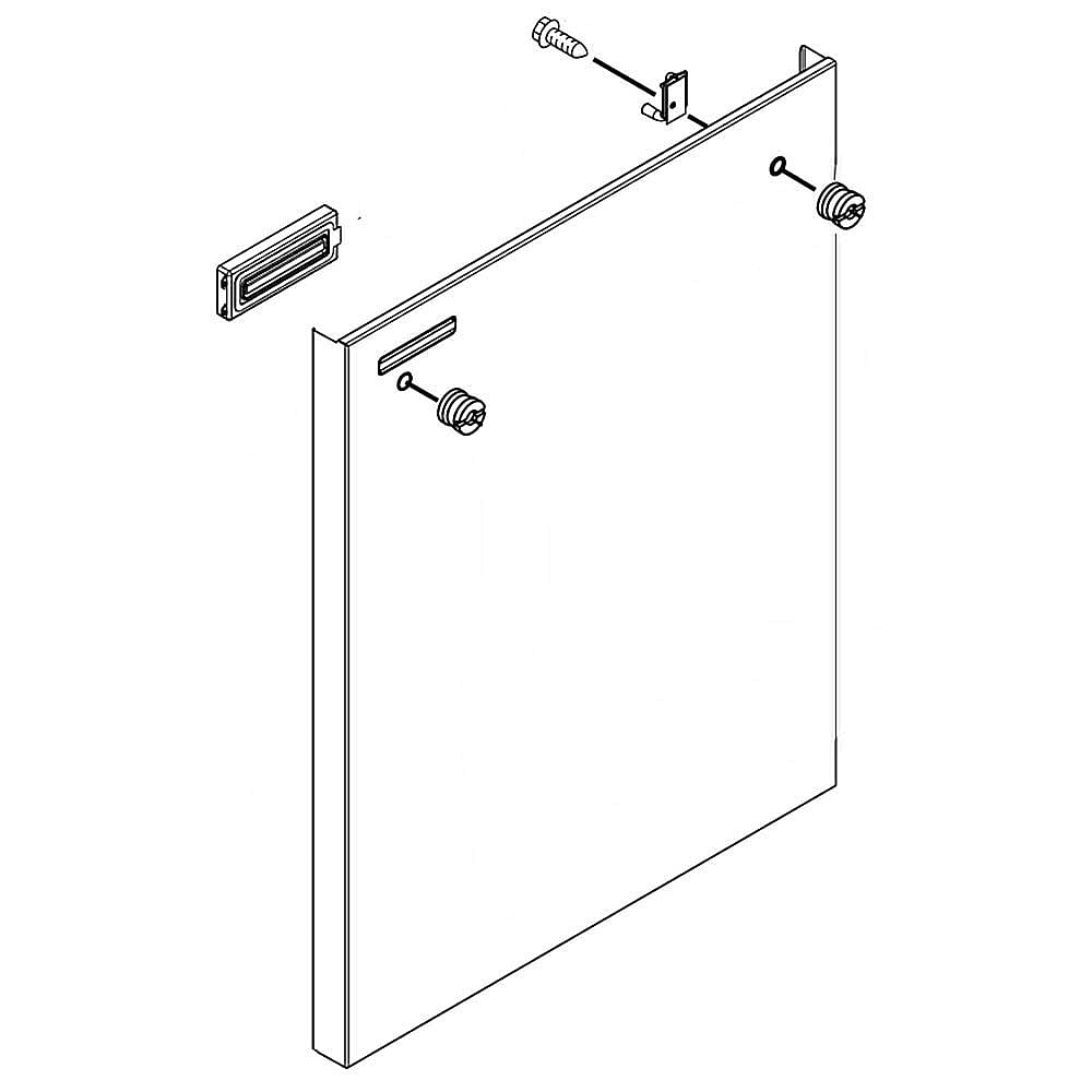 Part #w11131696, Dishwasher Door Outer Panel (Stainless) / 35.69 x 3.44 x 30.38