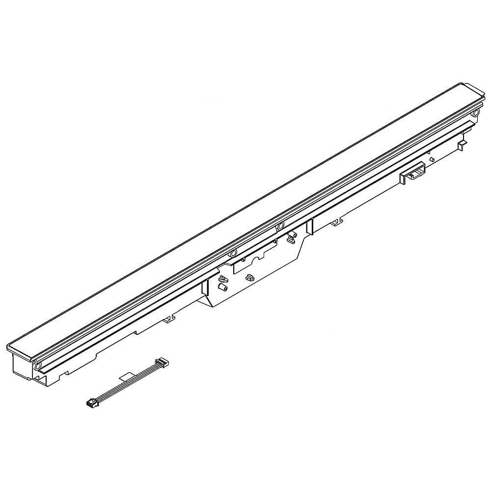 Part #w11171223, Dishwasher Control Panel Assembly (Black) / 36.87 x 2.50 x 3.00