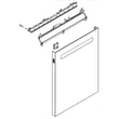 Dishwasher Door Outer Panel Assembly (black) for Kenmore Elite 66514712N710 - Part W11177617